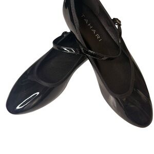 Tahari | Women's Vienna Black Patent Slip On Ballet Mary Jane Flats | Sz 9